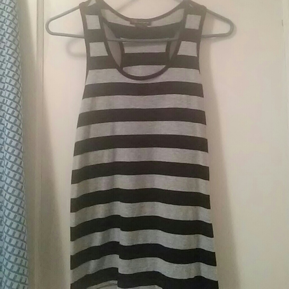 Black and grey striped tank